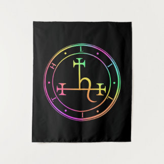Tenture Lilith sigil. Lune noire Goddess phoque Tapestry