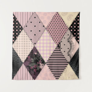 Tenture Lingerie Textile : Motif Patchwork Vintage