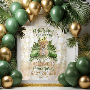 Tenture Lion Cub Un Petit Roi Est En Chemin Baby shower