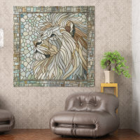 Lion Portrait Mosaic Art