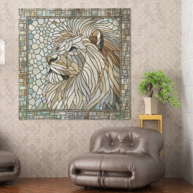 Tenture Lion Portrait Mosaic Art (Créateur téléchargé)