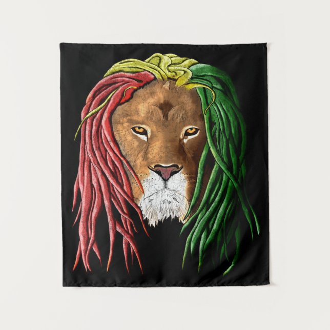 Tenture Lion Rastafari (Devant)