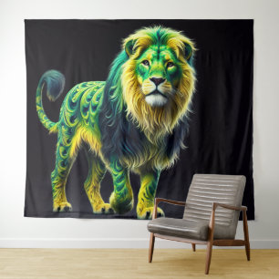 Tenture Lion Vert