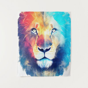 Tenture Lion Wild Nature Animal Couleur Art Peinture