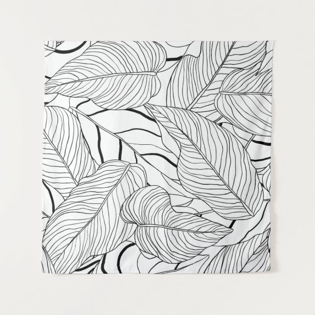 Tenture Liquide motif, longue encre d'art feuille (Devant)
