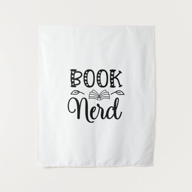 Tenture Lisant Art Book Nerd (Devant)