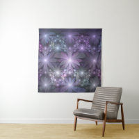 Lit de fleurs Art Fractal Abstrait tendance brilla