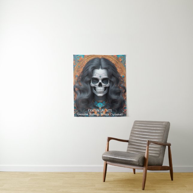 Tenture LITE Memento Mori Femme Skull (En situation)