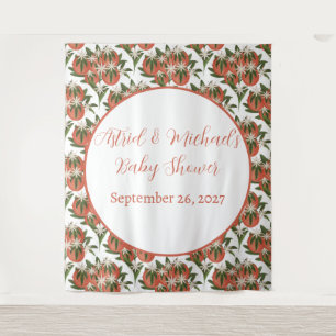 Tenture Little Cutie Clementine Baby shower neutre