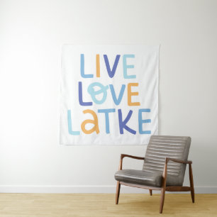 Tenture Live Love Latke Hanoukka Design