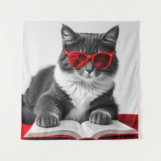 Tenture Livre de lecture Cat (Devant)