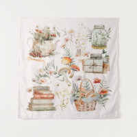 Livres Champignon Floral Fantaisiste Art Cottageco