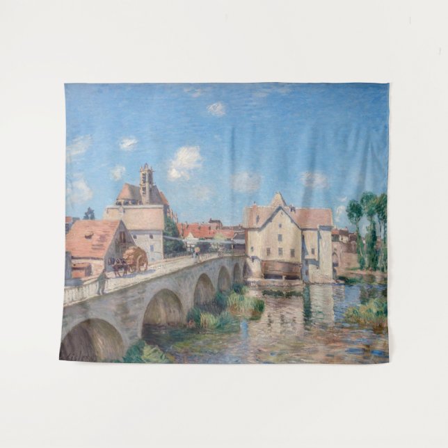 Tenture L'œuvre d'Alfred Sisley - Le Pont de Moret (Devant (Horizontal))