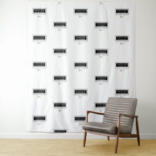 Tenture Logo de la marque Fashion Ayasha sur fond blanc po