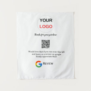 Tenture logo de l'entreprise de révision Google Scan QR re