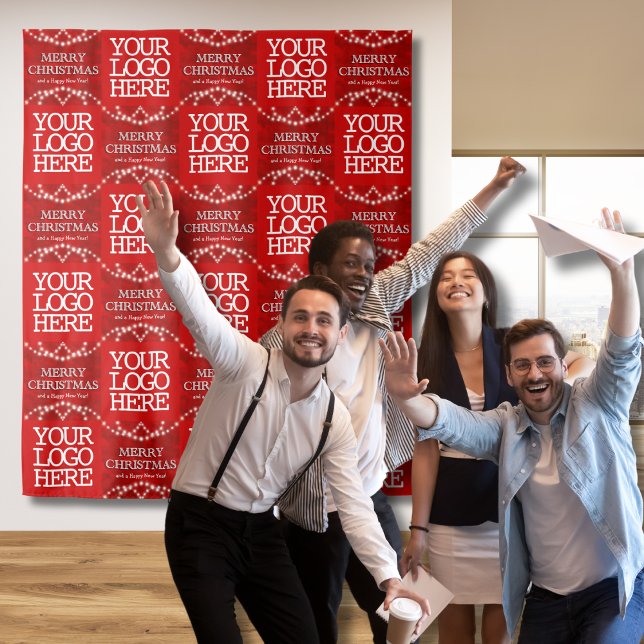 Tenture Logo de l'entreprise Joyeux Noël et Bonne Année (Créateur téléchargé)