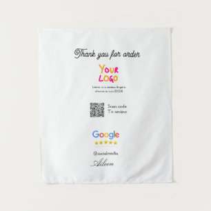 Tenture logo de site web d'entreprise de critique Google s