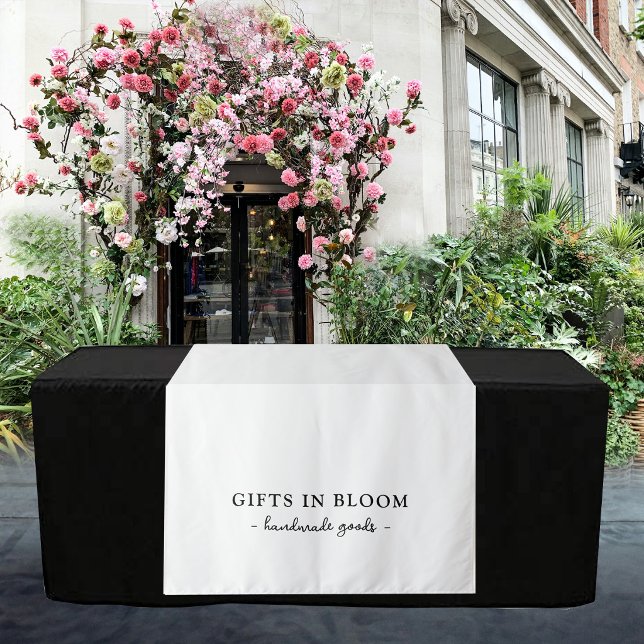 Tenture Logo de texte Coureur de table Étal de vendeur Aff (Text Logo Table Runner Vendor Booth Display Drape Tapestry)
