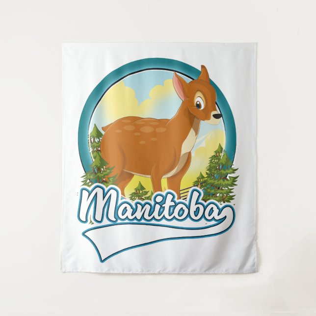 Tenture logo de voyage Manitoba Canada (Devant)