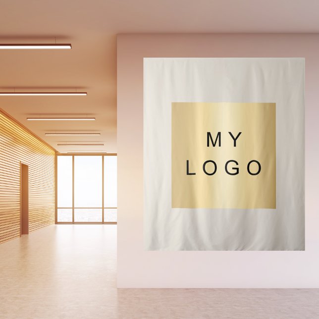 Tenture Logo d'entreprise beige (Créateur téléchargé)