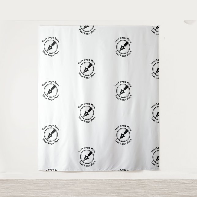 Tenture Logo d'entreprise de notaire à étape et répétition (Devant)