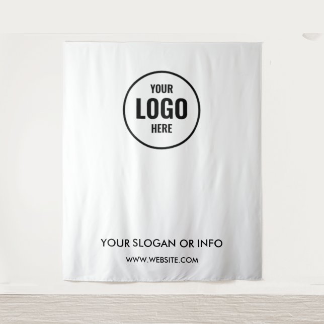 Tenture Logo d'entreprise | Dossier photo blanc profession (Devant)