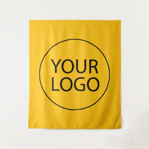 Tenture Logo d'entreprise personnalisé professionnel Jaune