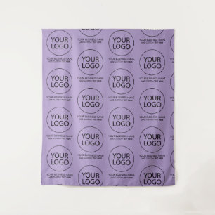 Tenture Logo et texte d'entreprise professionnels violets