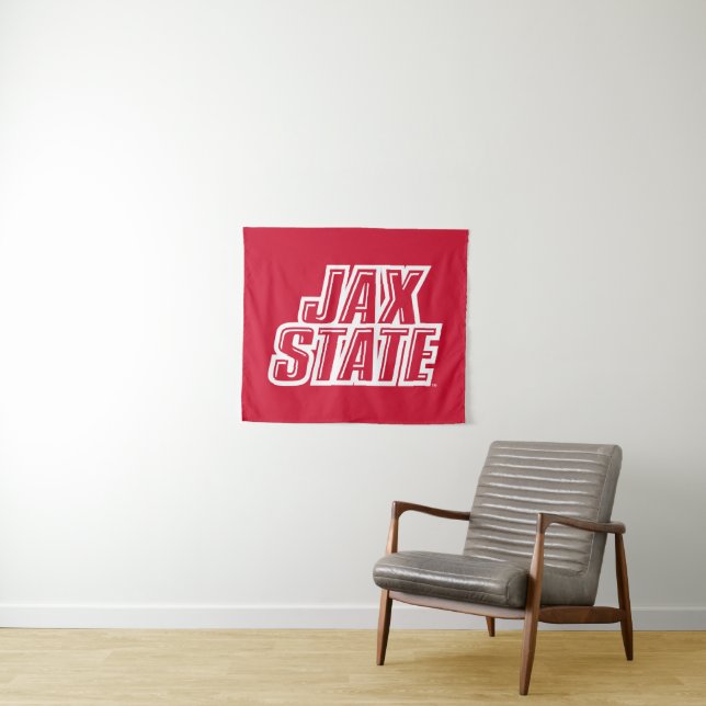 Tenture Logo JAX STATE de Jacksonville State University (En situation (horizontale))