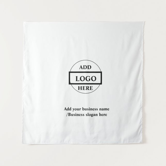 Tenture Logo personnalisé simple et élégant ici société    (Devant)