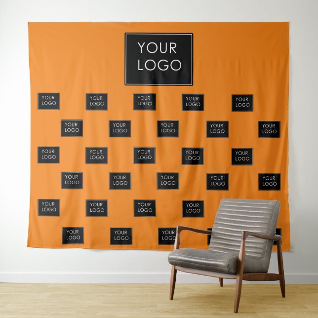 Tenture Logo professionnel Orange Fair Backdrop (En situation (horizontale))
