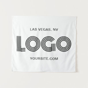 Tenture Logo rectangulaire moderne noir
