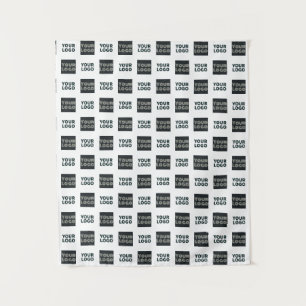 Tenture Logo simple à répétition 2   Blanc