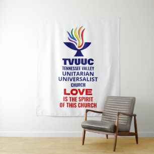 Tenture Logo Symbole TVUC Chalice, l'amour est l'esprit