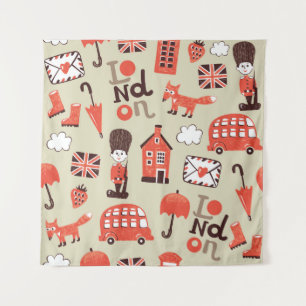Tenture London Childish : Conception Motif amusante