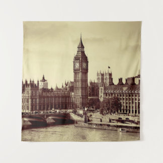 Tenture Londres Westminster avec Big Ben et pont. vieux, l