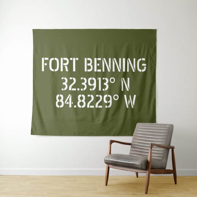 Tenture Longitude de la latitude de Fort Benning (En situation (horizontale))
