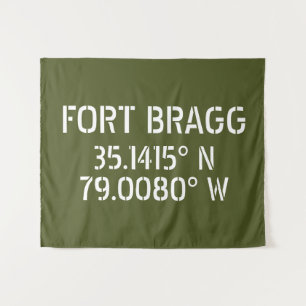 Tenture Longitude de la latitude de Fort Bragg
