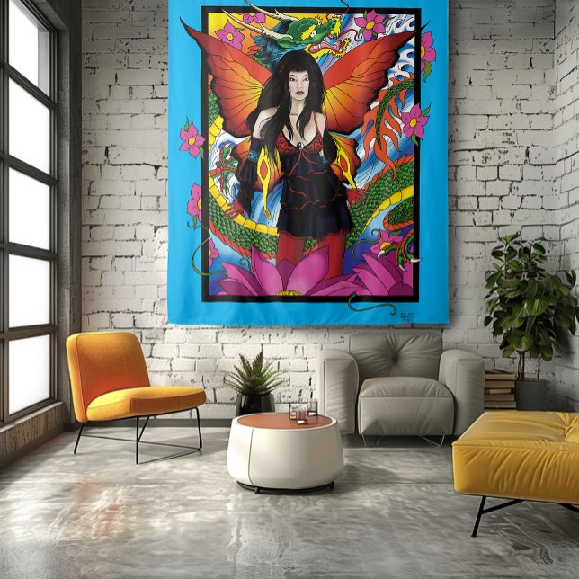 Tenture Lotus Fairy Chinese Water Dragon (Créateur téléchargé)