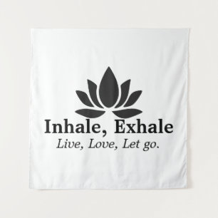 Tenture Lotus Tranquille : Inhale, Inspiration Exhale