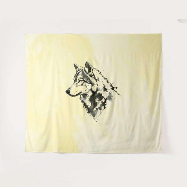 Tenture Loup (Devant (Horizontal))