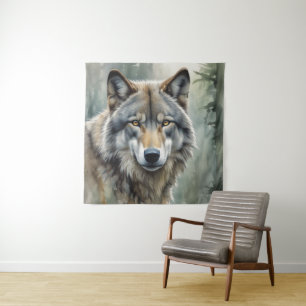 Tenture Loup solitaire Motivation Art Inspirationnel