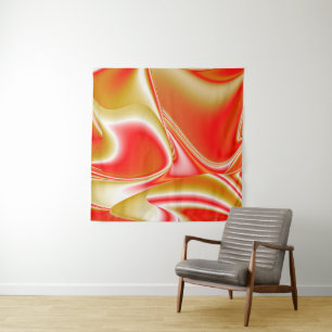 Tenture Love and Gold Abstrait 3D Rainbowart