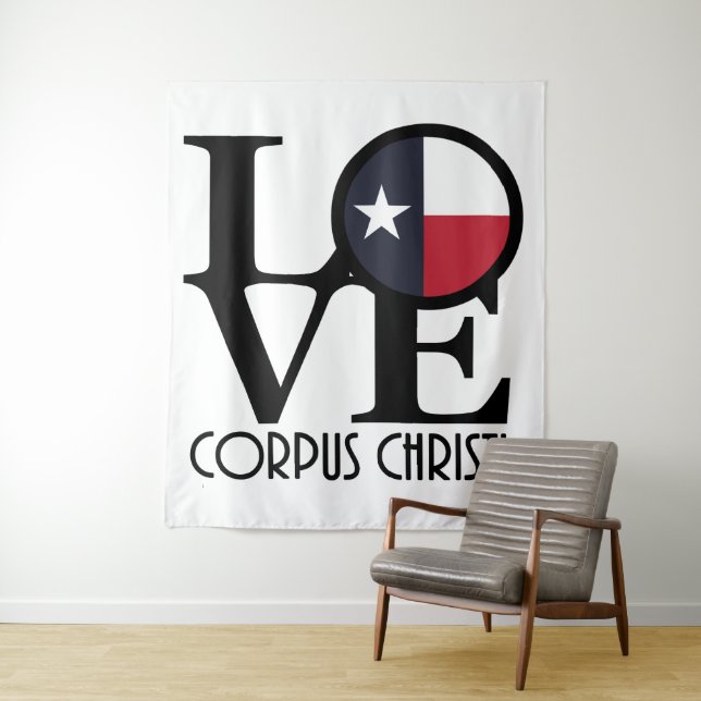 Tenture LOVE Corpus Christi (En situation)
