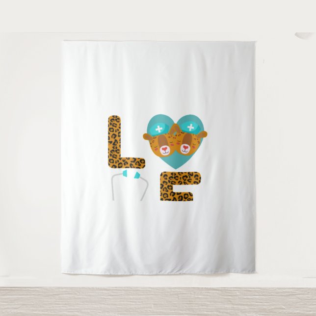 Tenture Love Nurse Life Cheetah 5 (Devant)