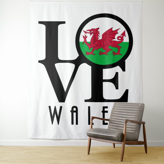 Tenture LOVE Wales (En situation)