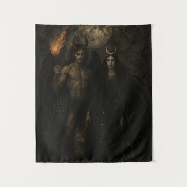 Tenture Lucifer et Diana - Illustration de la Nocturne de  (Devant)