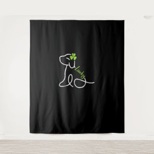 Tenture Lucky Chien Jour de la Saint Patrick mignon Irland