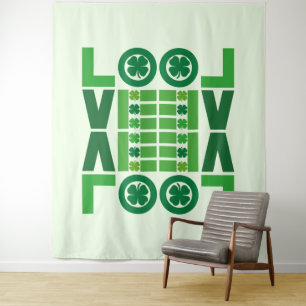 Tenture Lucky Shamrock Love