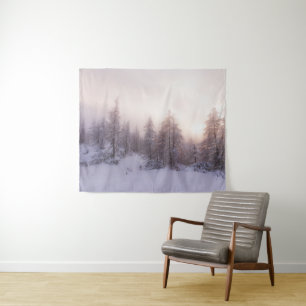 Tenture Lumière du soleil et forêt d'épinettes